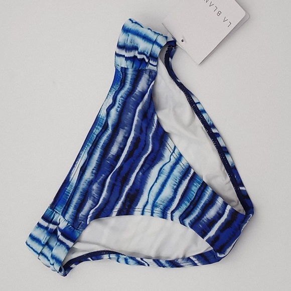 La Blanca Serene Side Shirred Hipster Bikini Bottom Blue - Picture 4 of 13